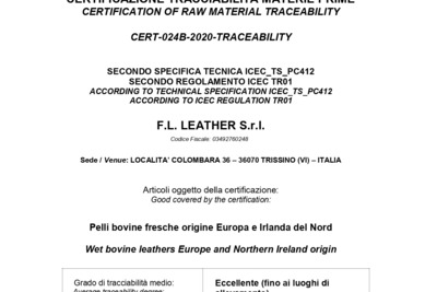 Ottenimento certificazione tracciabilità materie p